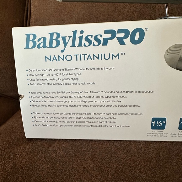 BabylissPRO Nano Titanium Sping Curling Iron - Picture 7 of 8